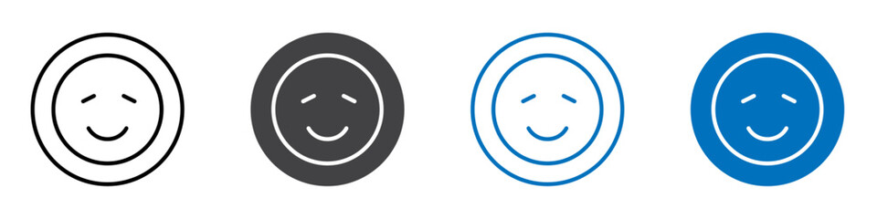 Sly face icon Logo sign in thin line outline