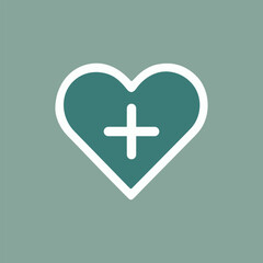 medical heart icon or logo