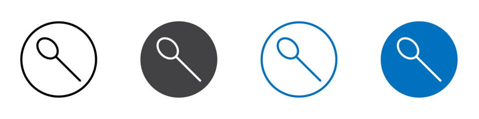 Spoon icon Logo sign in thin line outline