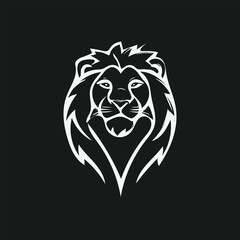 lion outline logo or vector
