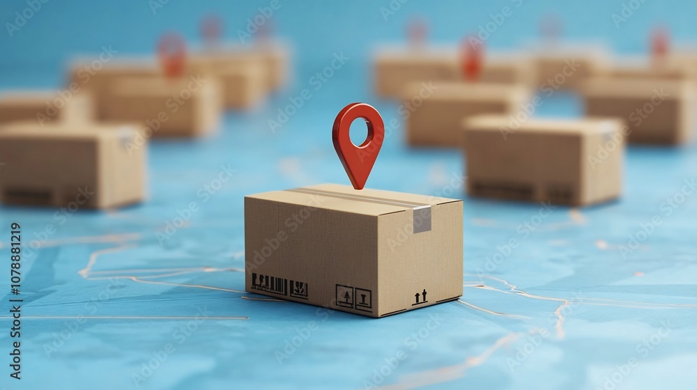Poster logistics dashboard with gps tracking and freight optimization in 3d