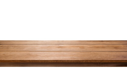 Fototapeta premium A wooden table surface ideal for placing food items or decorative displays for a cozy dining experience.