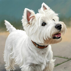 The West Highland White Terrier, or Westie, is a small, confident dog known for its white coat.