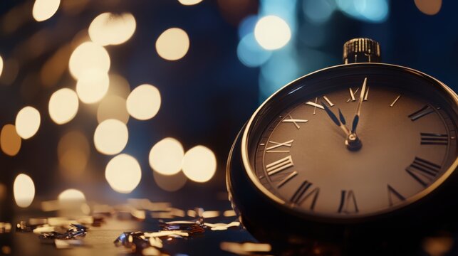 A clock with Roman numerals on it is set to the time of 10:30