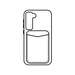 Outline Phone Case with Card Holder