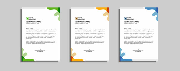 modern corporate letterhead template design