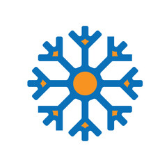 snowflake icon. Snow sign. Snowflake template, winter. Winter icon. Snowflake collection. mixed design style. vector design template