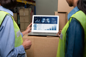 Business data dashboard provide business intelligence analytic for marketing strategy planning snugly with big data set to analyze customer demands and foreseeing business future