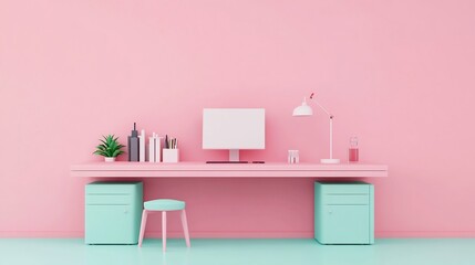 Organized Medical Laboratory Workspace with Clean and Aesthetic Equipment Layout