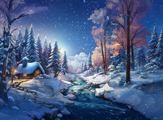 winter forest landscape