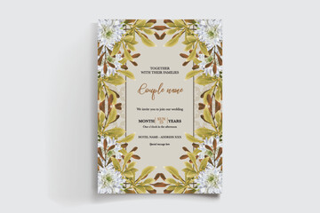 BRIDAL SHOWER FLORAL INVITATION TEMPLATE