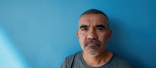 Studio portrait of a hispanic immigrant man / Latino immigrant