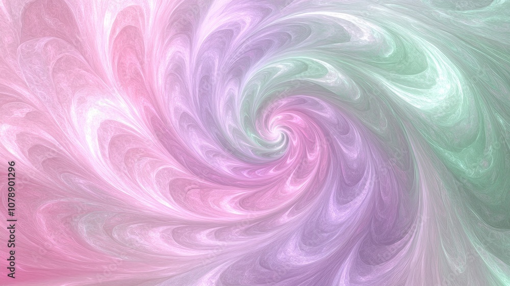 Aufkleber soft colorful swirl pattern with gentle pink and green hues in a dreamy abstract design for backgrou