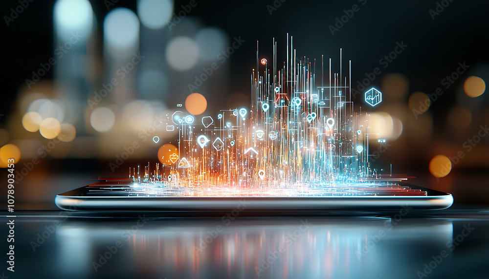 Aufkleber explore innovative technology concepts through engaging mockup previews of data visualization