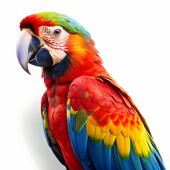 Obraz premium parrot in white background