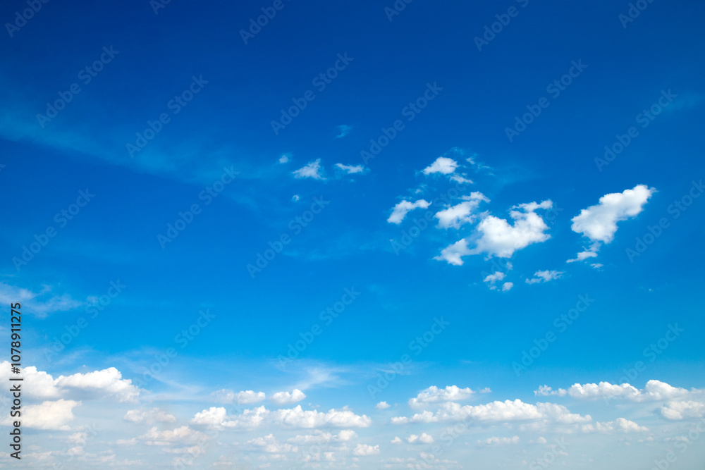 Wall mural sky background with tiny clouds. blue sky . nature background