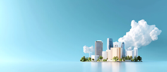 Fototapeta premium Innovative urban infrastructure enhances sustainability in smart city skylines