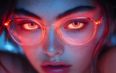 Neon-Lit Phone Symbolizing Digital Culture