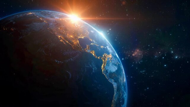 Amanecer C&oacute;smico: La Tierra desde el Espacio