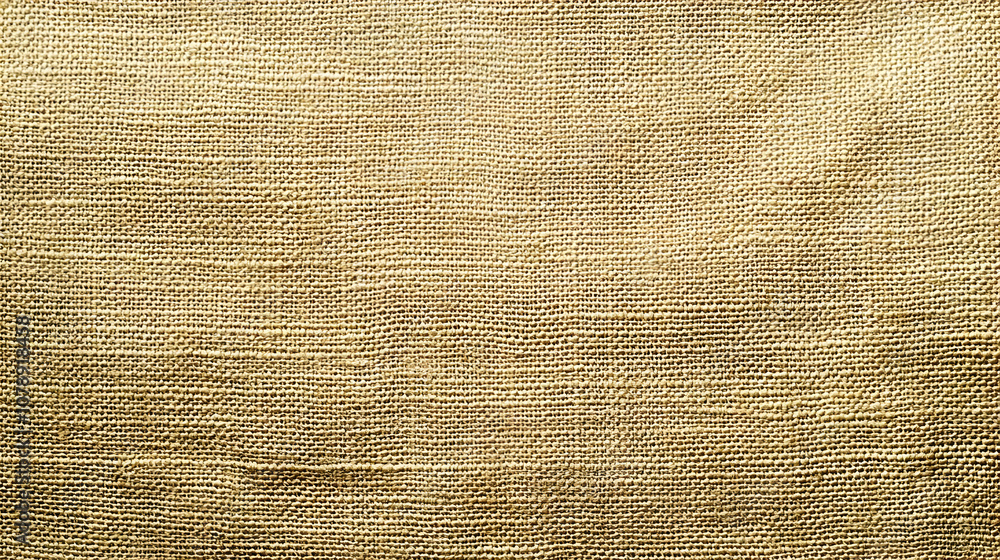 Poster a close-up detailed view of a brown woven fabric texture with visible threads, suitable for graphic 