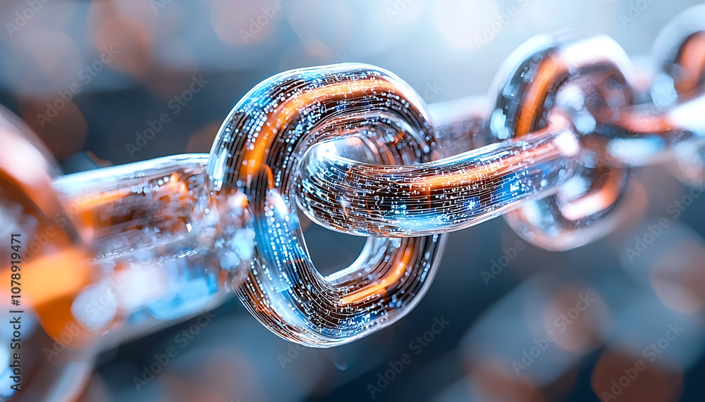 Poster explore how advanced technology transforms digital connectivity through innovative chain structures