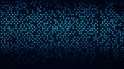 Abstract Blue Dot Pattern on Black Background, Digital, Glowing Circles,  Minimalist, Technology, Geometric