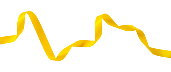 curly ribbon on white background isolated