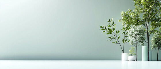 Obraz premium Create a serene indoor environment by incorporating lush greenery into your space design