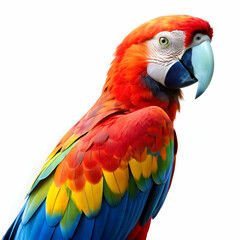parrot in white background