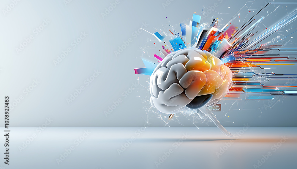 Poster innovative technology visualization enhances understanding of brain function and creativity trends