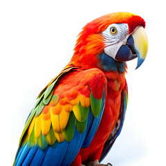 Obraz premium parrot in white background