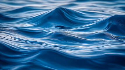 Close-up of Rippling Water, Gentle Waves with Subtle Lighting, Abstract Background