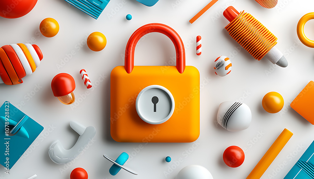 Poster enhance your digital security with engaging visuals of lock and key concepts