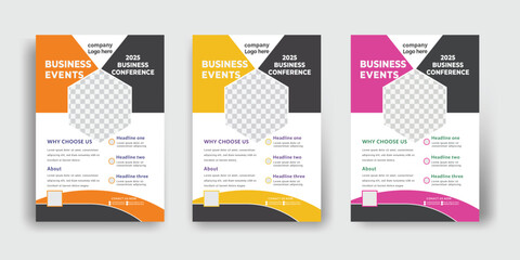 Corporate business flyer design layout vector.