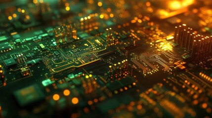 Obraz premium The Circuit Board with Lights