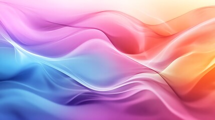 Fototapeta premium Abstract colorful waves flowing in smooth gradients. Ideal for digital backgrounds or creative projects.