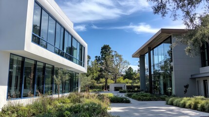 Generic Modern Building: A Symbol of Success and Architectural Achievement.