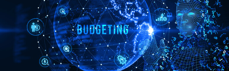 Budget capital finance economy investment money concept. Budgeting. 3d illustration