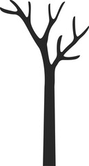 silhouette of a leafless tree