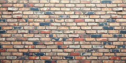 A rustic brick wall background perfect for adding texture to your designs, facade, architecture, brick wall