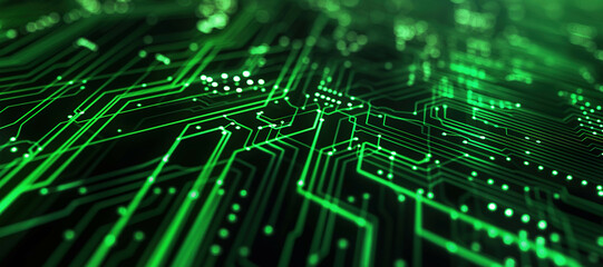 Naklejka premium green cyber digital computer network electronic frame background 7