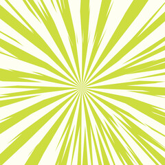 Pop art radial colorful comics book magazine cover. Striped orange digital background. Cartoon funny retro pattern strip mock up. Vector halftone illustration. Sunburst, starburst shape