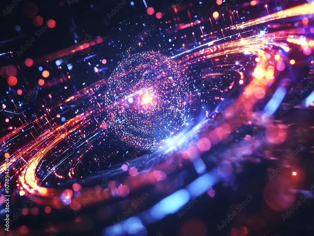 Poster visualizing the quantum internet s teleportation process in an educational interface
