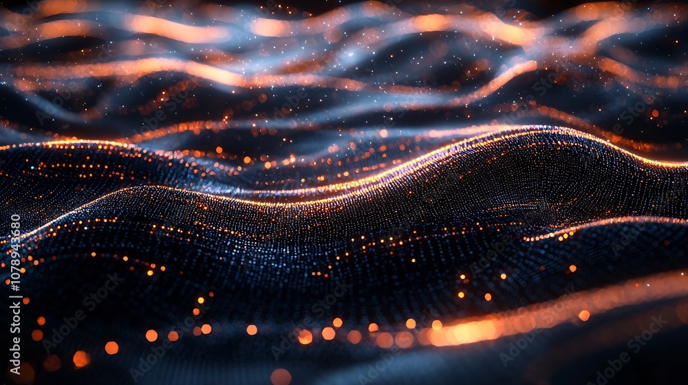 Poster entangled quantum cloud computing system showcasing decentralized and secure data processing and sto