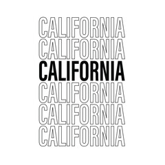 California beach text Vector illustrations. For t-shirt prints and other uses.