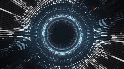 Futuristic Digital Vortex Background