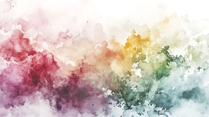 Fototapeta premium Abstract watercolor splashes in soft colors blending into one another. Great for artistic backgrounds.