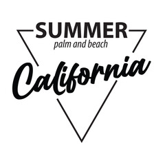 California beach text Vector illustrations. For t-shirt prints and other uses.