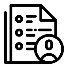 Client list icon. Customer management, information, registration. Vector illustration © Frank