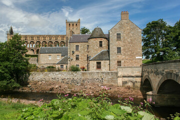 View of Jedburgh Abbey in Scotland